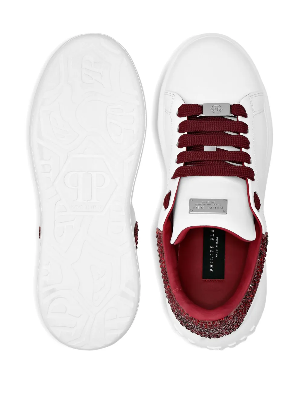 Philipp Plein Sneakers met stras Rood