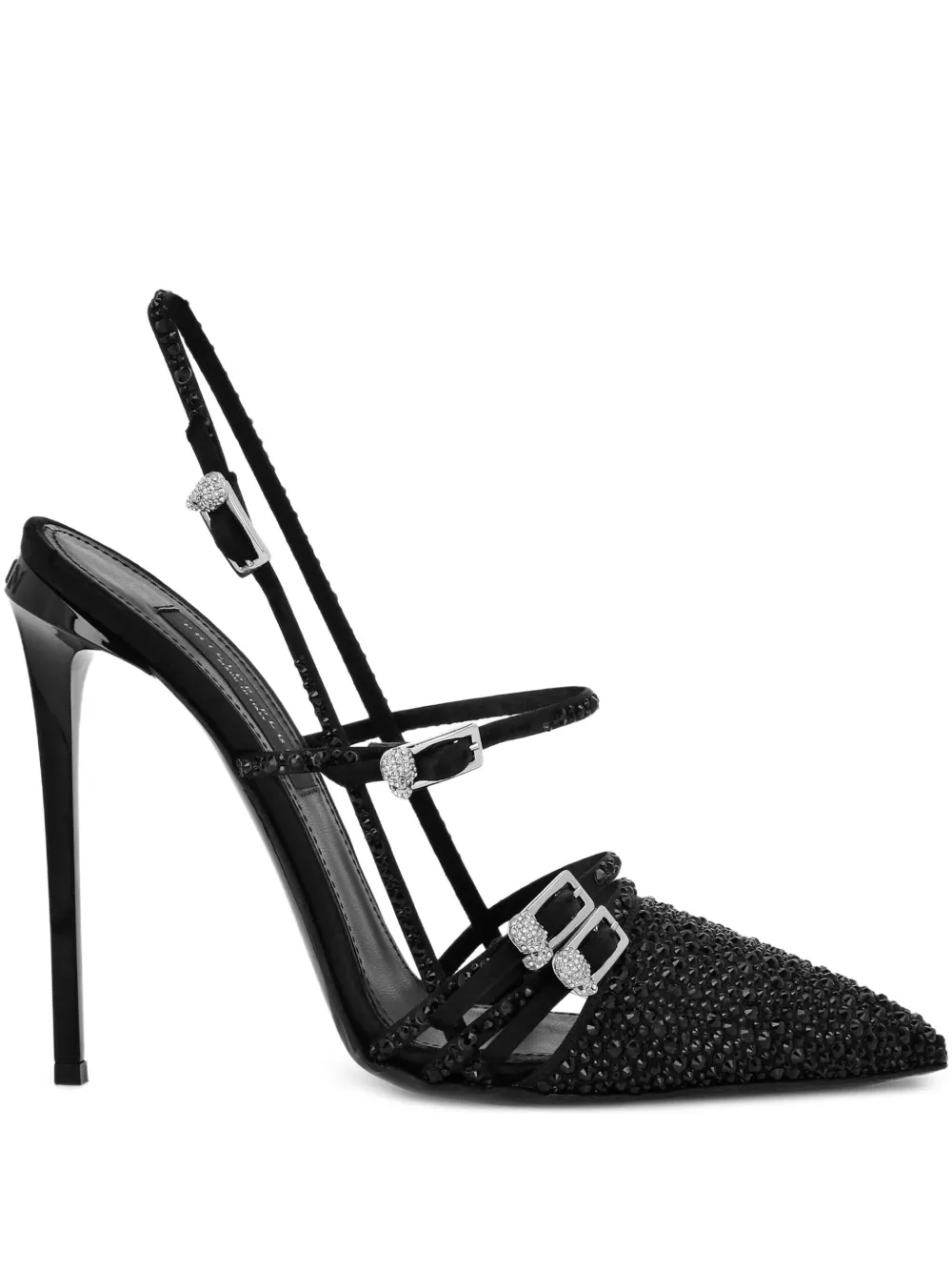 Philipp Plein 120mm slingback pumps Black