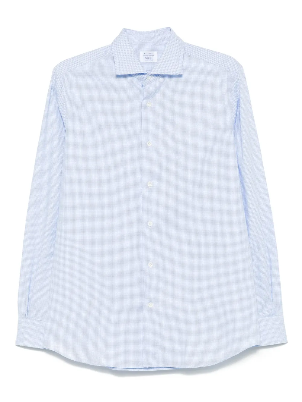 Mazzarelli houndstooth-pattern shirt | Blue | Image 1
