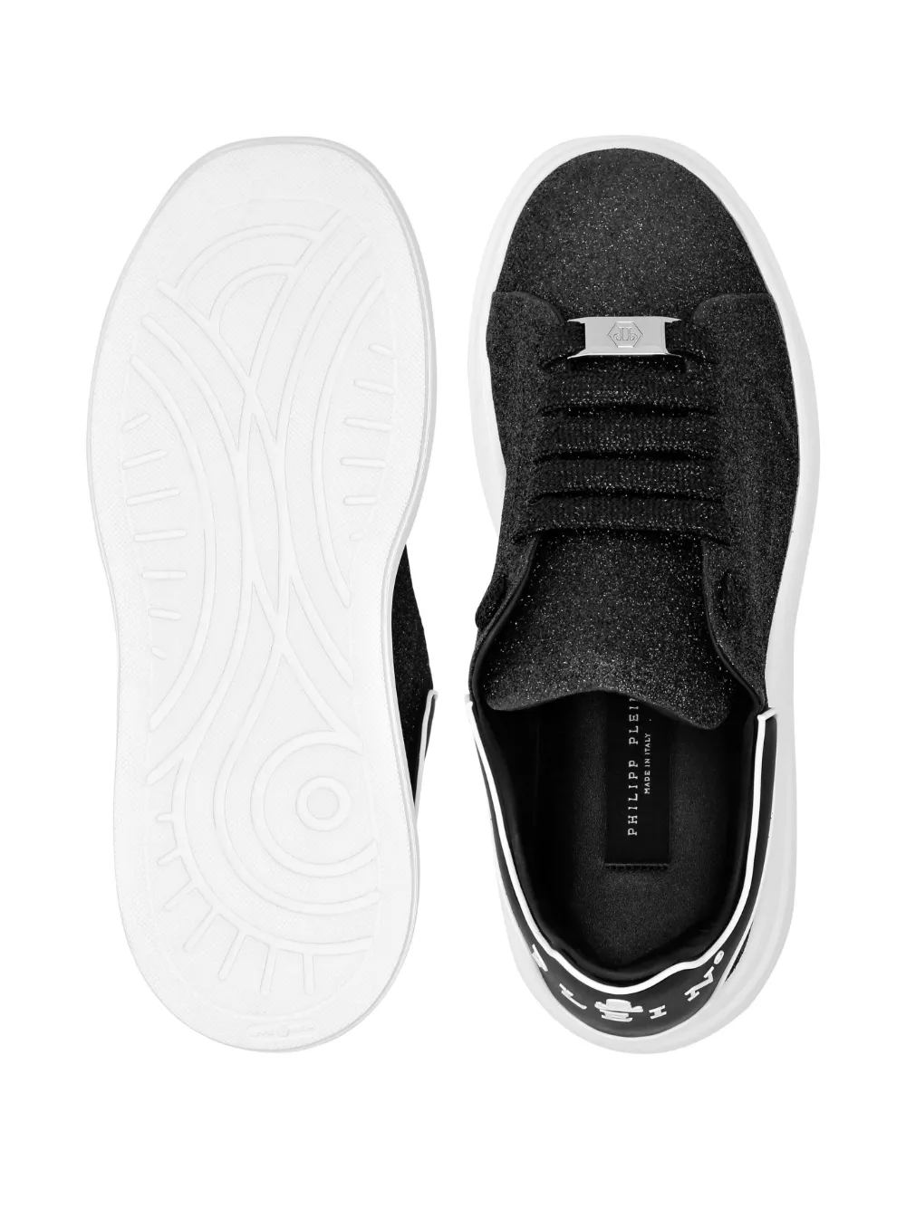 Philipp Plein glitter low-top sneakers Black