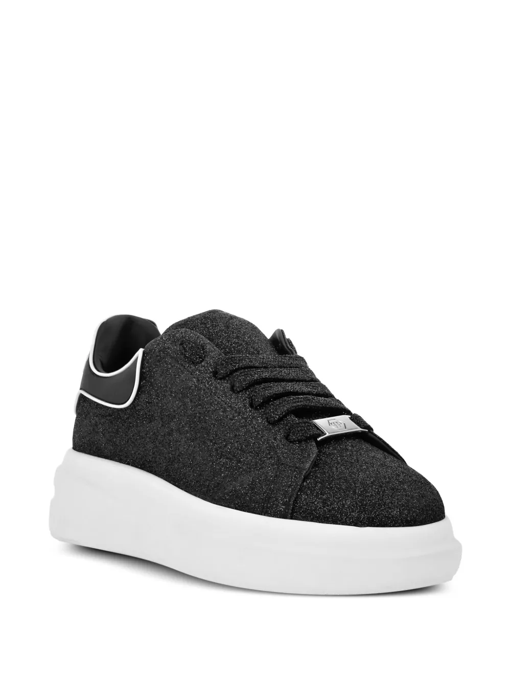 Philipp Plein glitter low-top sneakers Black