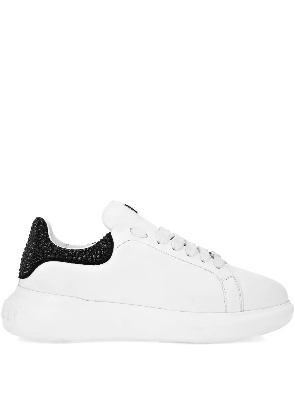 Philipp Plein Mix Strass crystal-embellished platform sneakers White