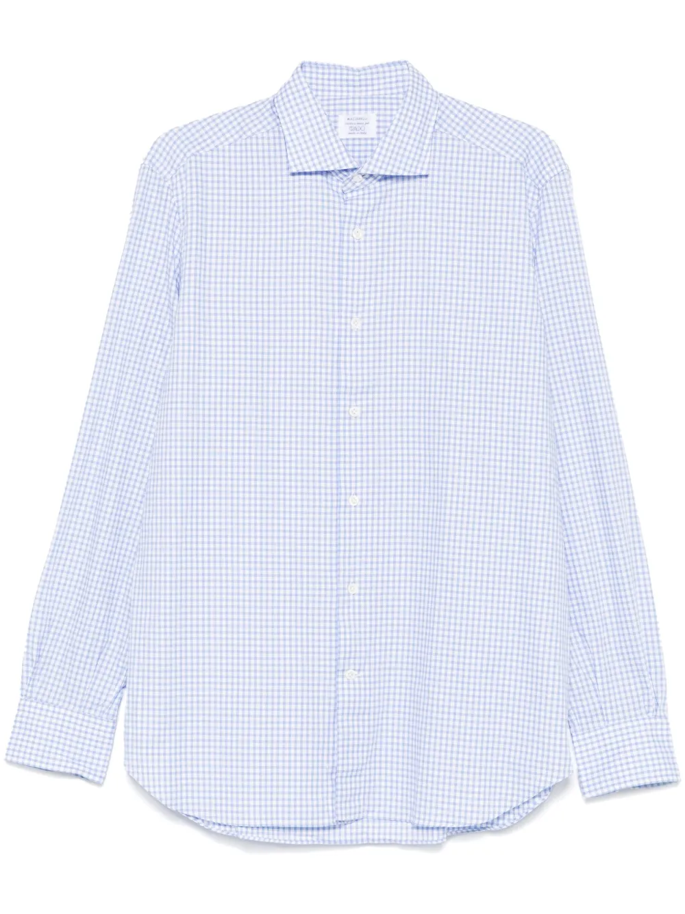 Mazzarelli gingham-check shirt | White | Image 1