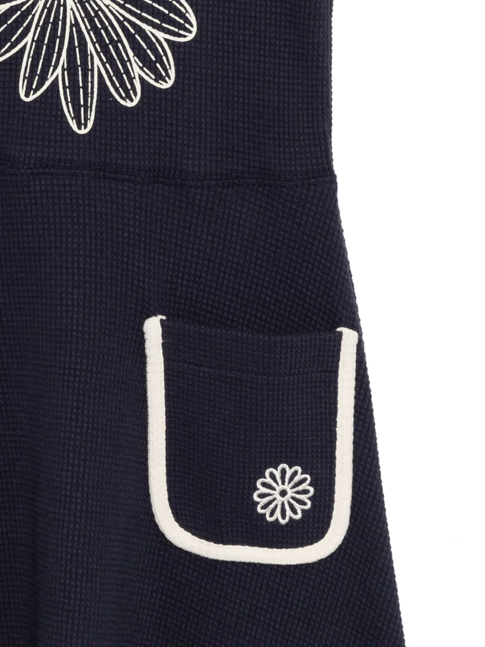 MARDI MERCREDI LES PETITES FLOWERMARDI WAFFLE-KNIT DRESS