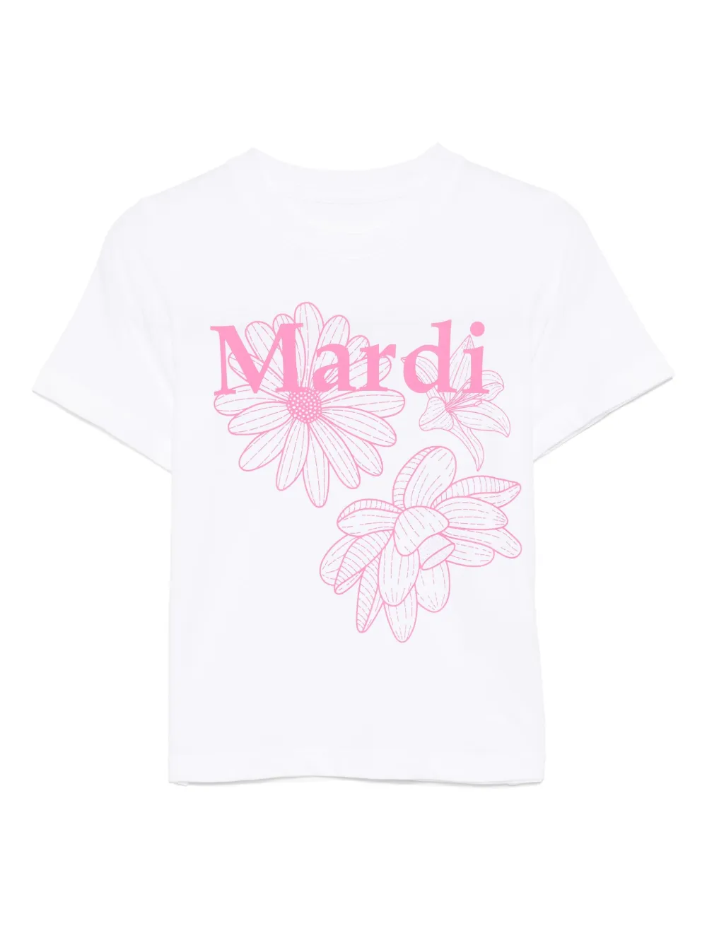 Mardi Mercredi Les Petites トリプルフラワー Tシャツ - ホワイト Mardi Mercredi Les Petites トリプルフラワー Tシャツ - ホワイト
