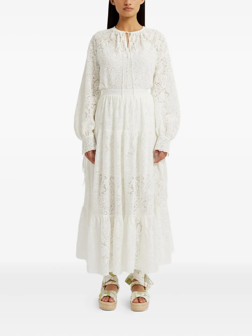 ERDEM Shirt met geborduurde bloemen - Wit