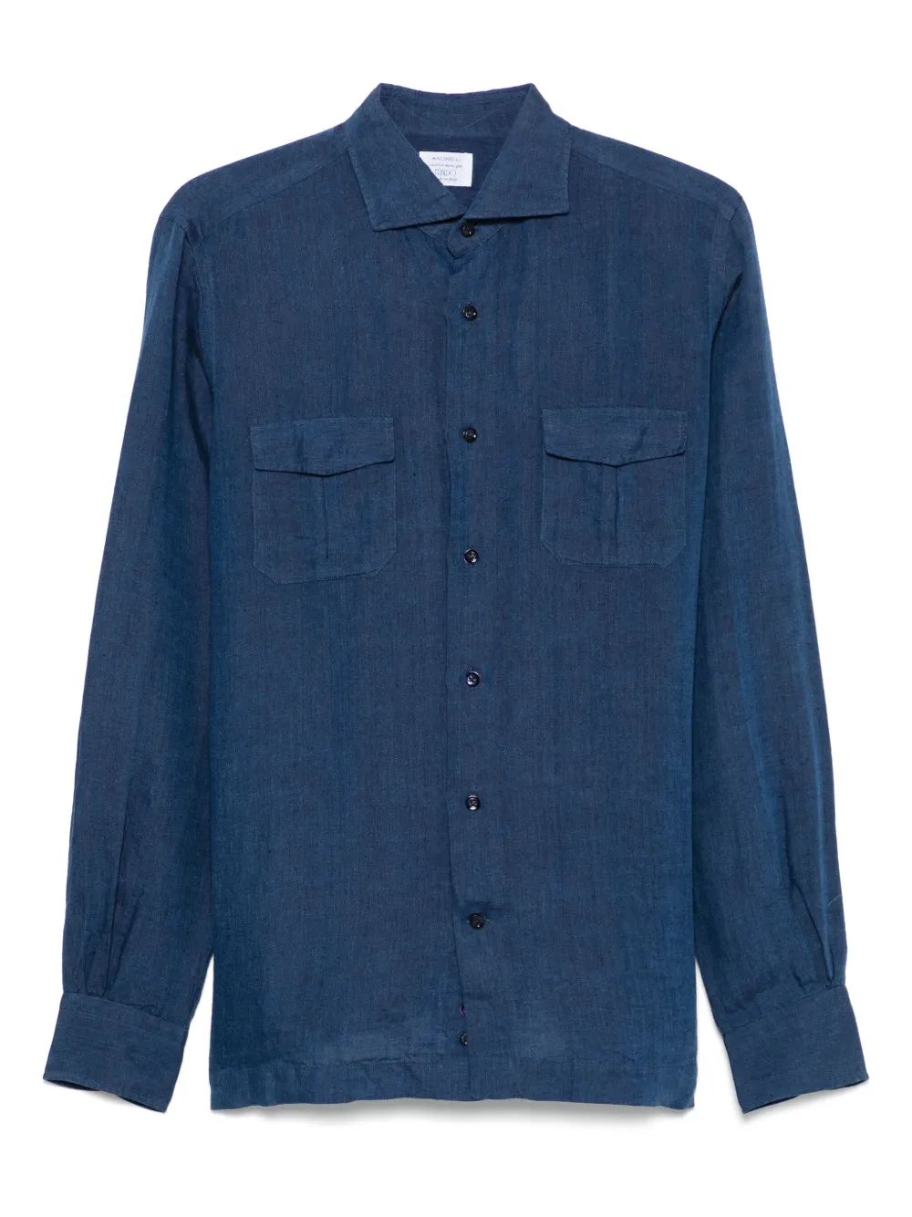 Mazzarelli camisa de lino | azul | Image 1