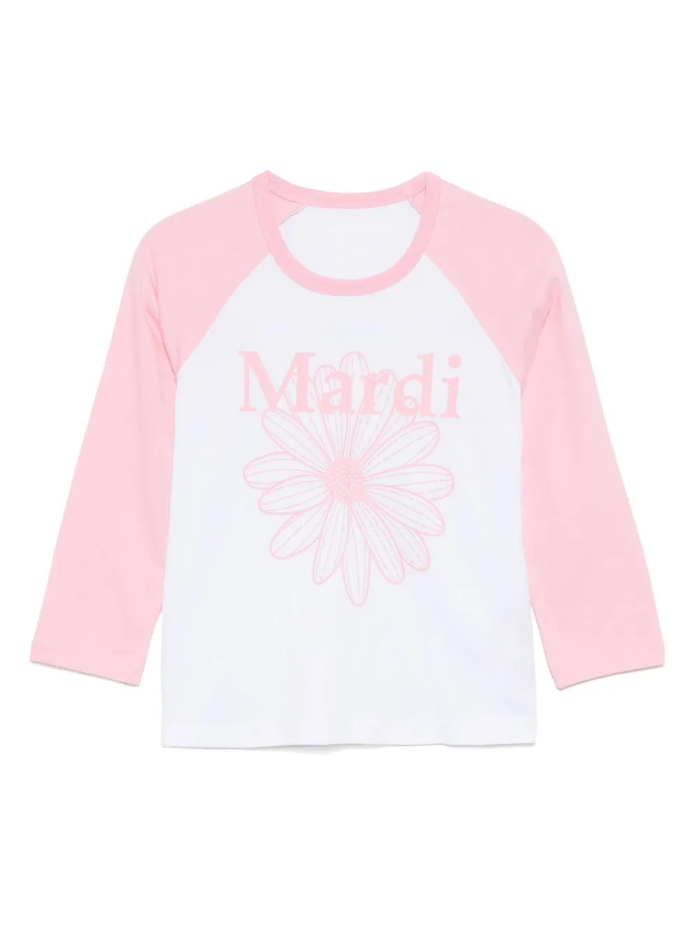 Mardi Mercredi Les Petites Flowermardi ラグランスリーブ Tシャツ - ホワイト Mardi Mercredi Les Petites Flowermardi ラグランスリーブ Tシャツ - ホワイト