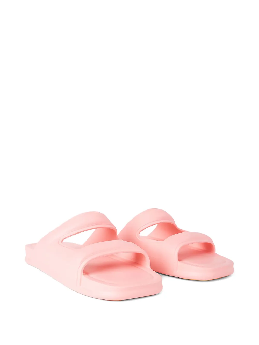 Melissa double-strap square-toe slides Pink