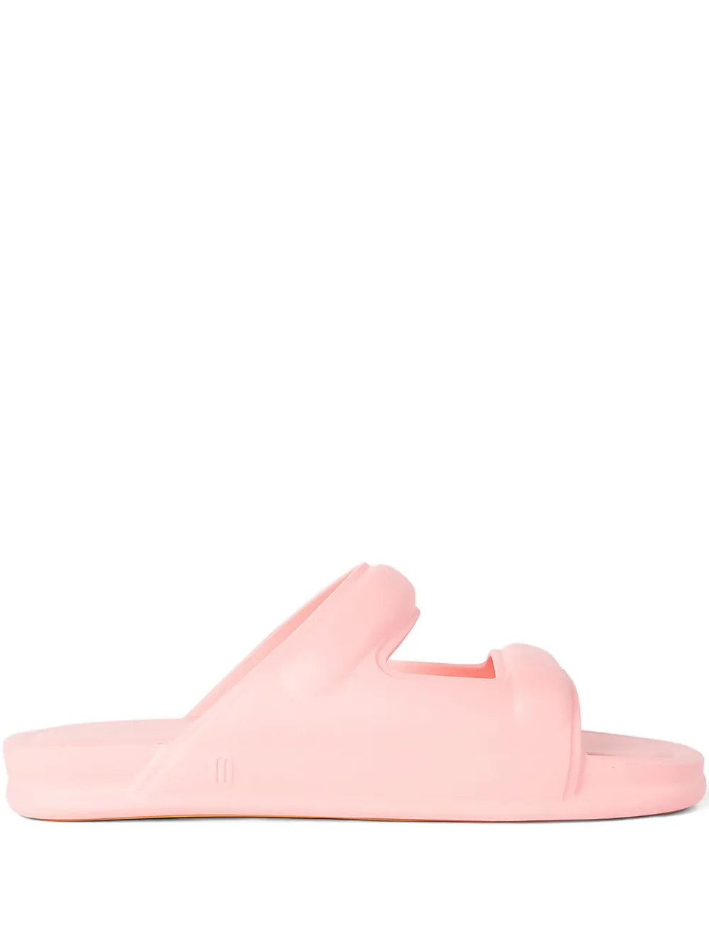 Melissa double-strap square-toe slides Pink
