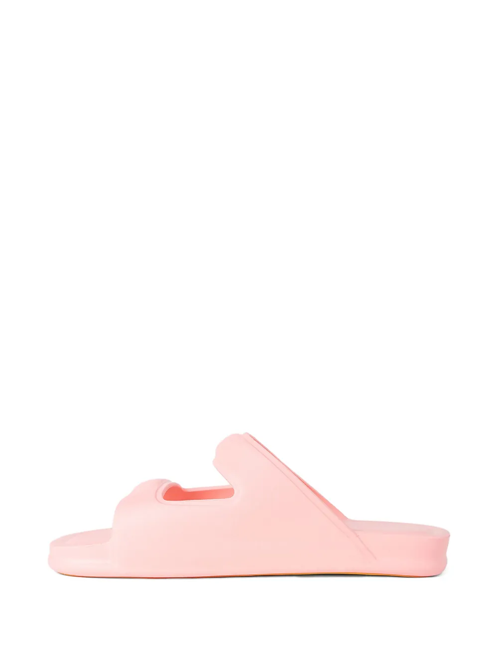 Melissa double-strap square-toe slides Pink