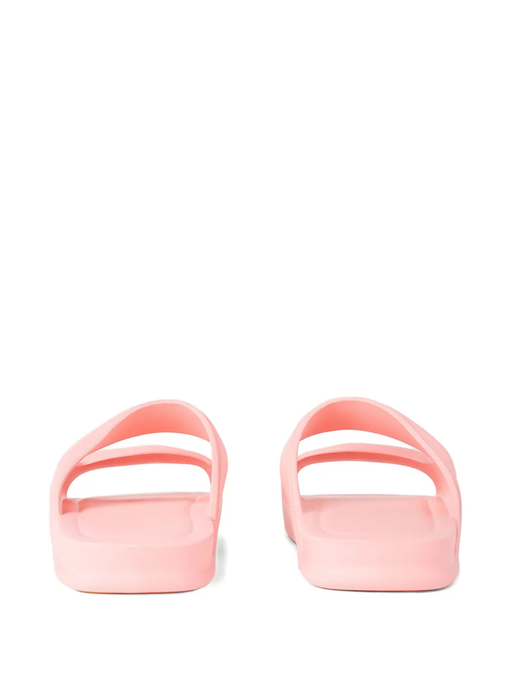 Melissa double-strap square-toe slides Pink