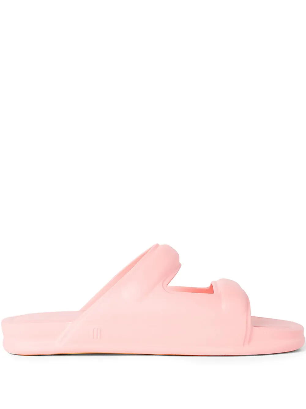 Melissa double-strap square-toe slides Pink