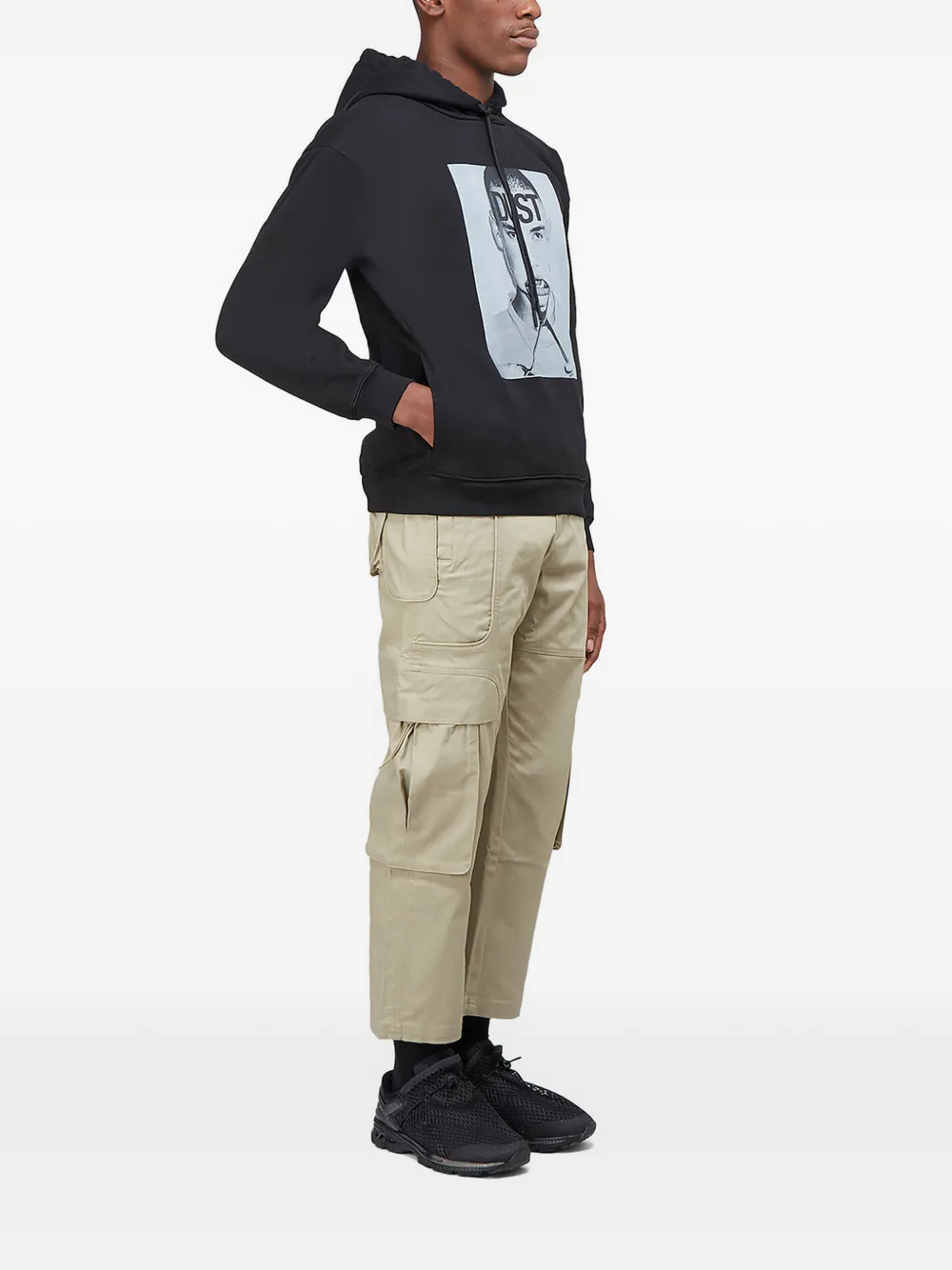  Dust Sudadera Estampada Con Capucha - Negro 