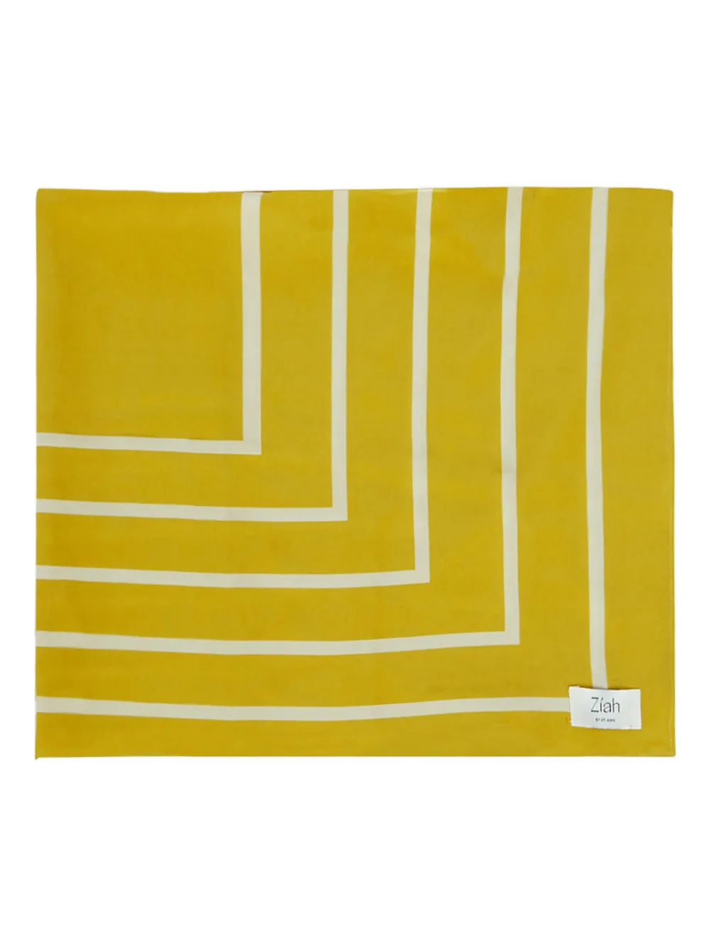 St. Agni border-stripe silk scarf - イエロー St. Agni border-stripe silk scarf - イエロー