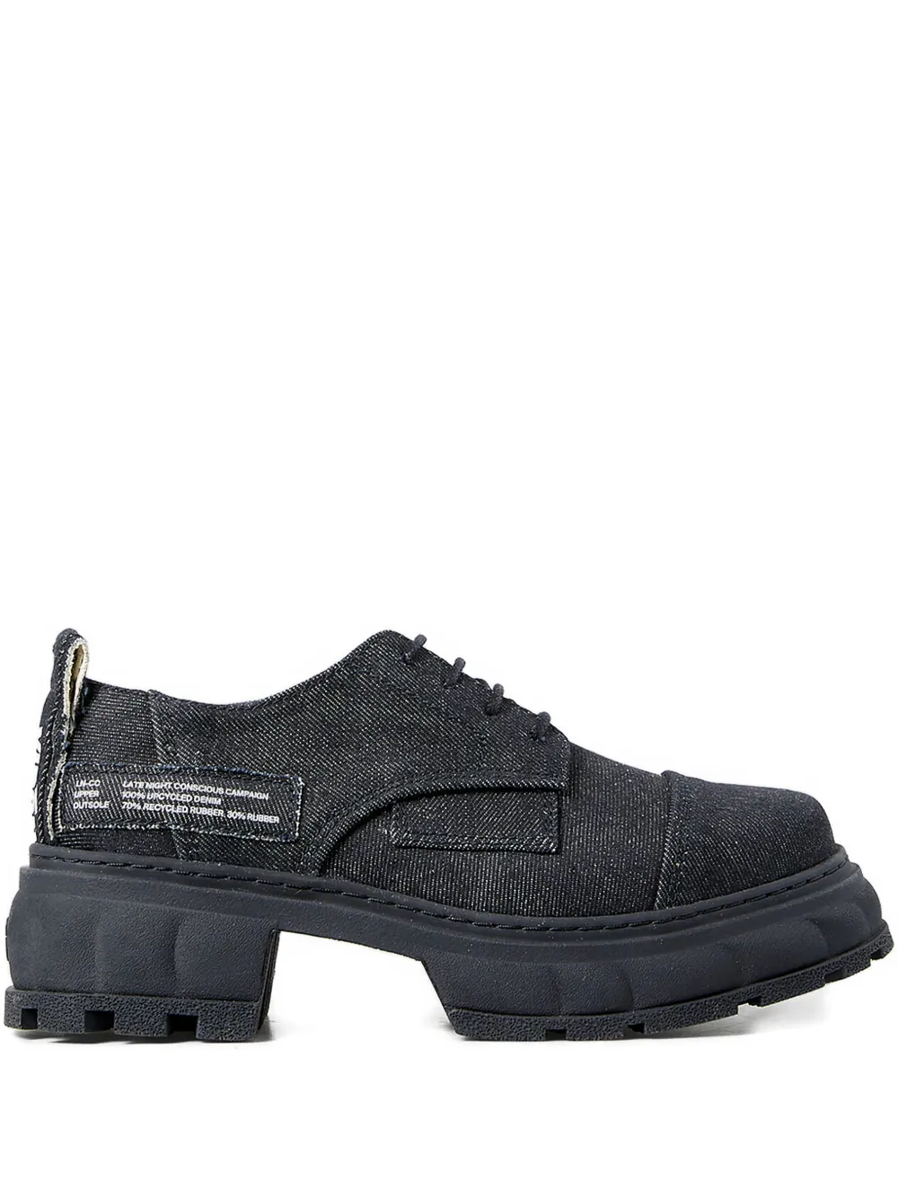 Virón Alter recycled-denim shoes Black