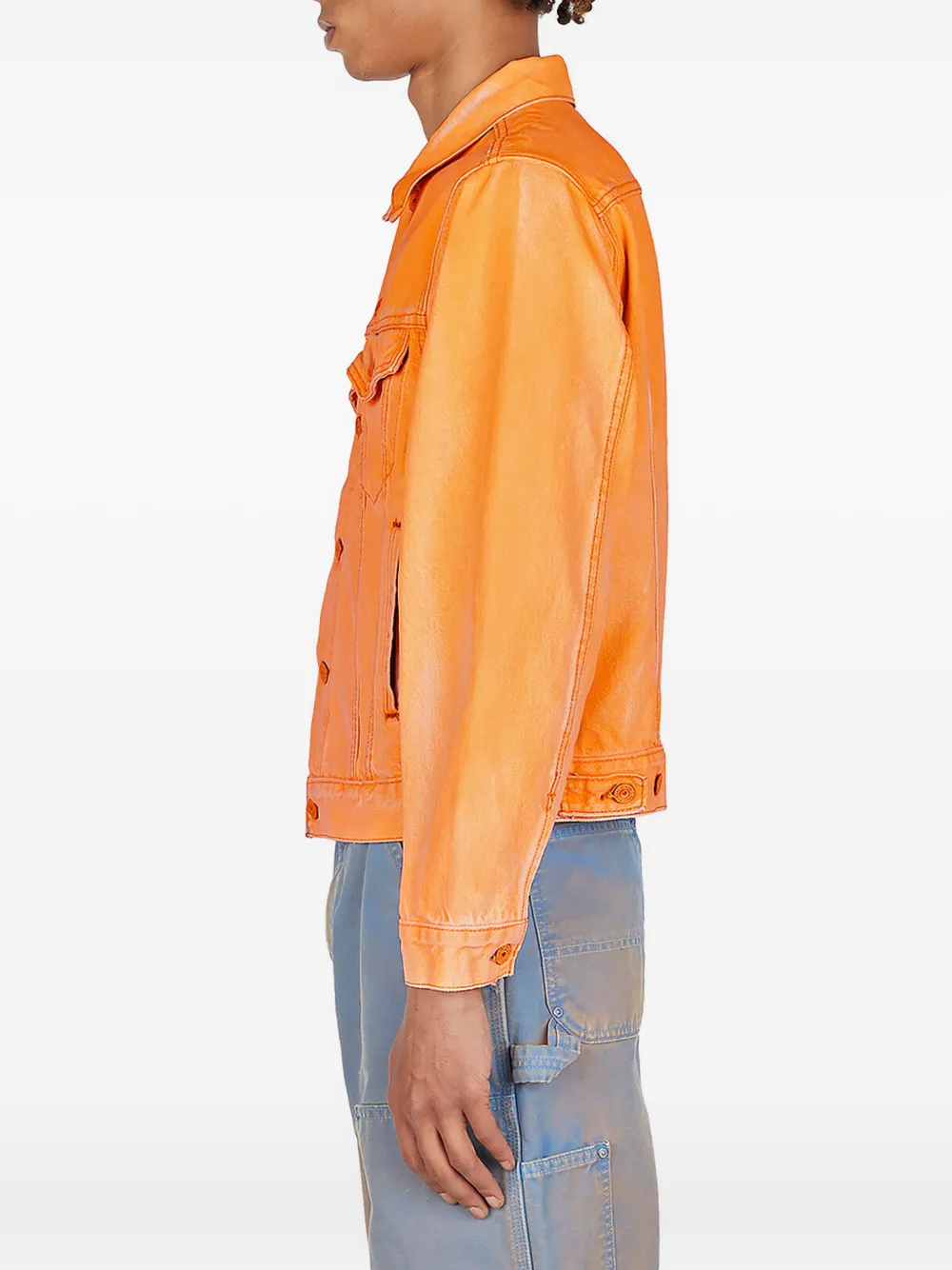 NOTSONORMAL distressed denim jacket Oranje