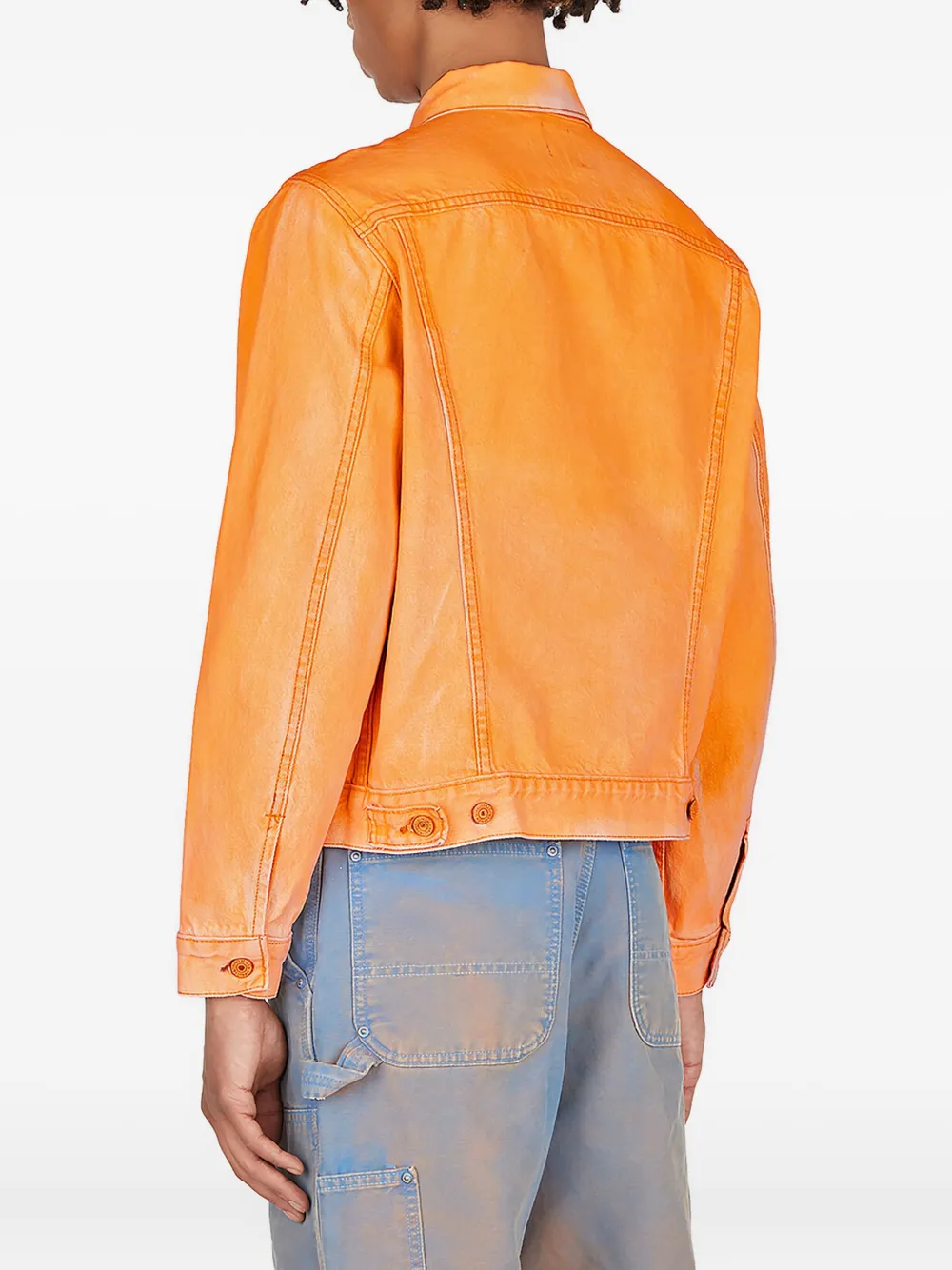 NOTSONORMAL distressed denim jacket Oranje