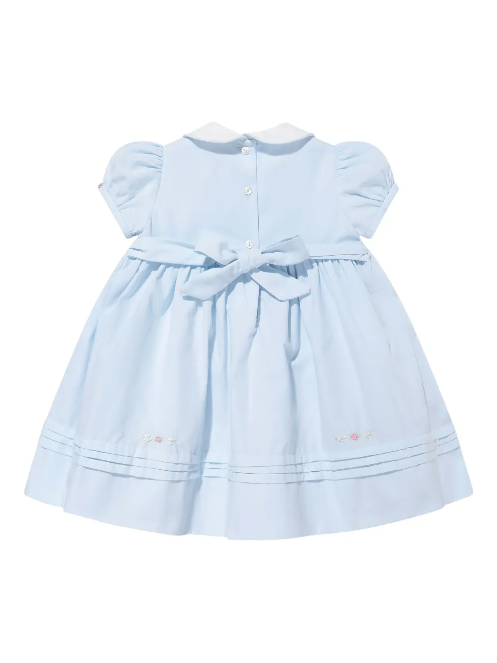 Sarah Louise floral-embroidered dress - Blauw