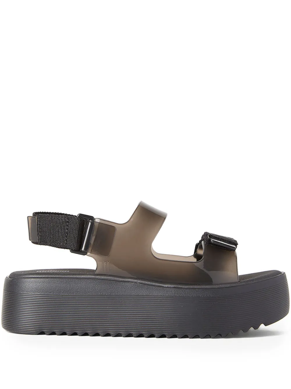 Melissa open-toe platform flat sandals | Black | Image 1