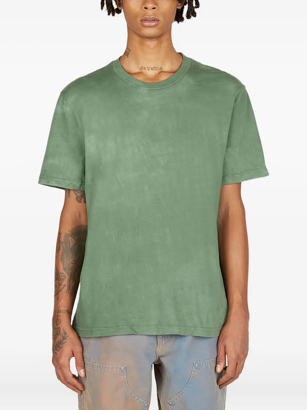 washed crew-neck T-shirt