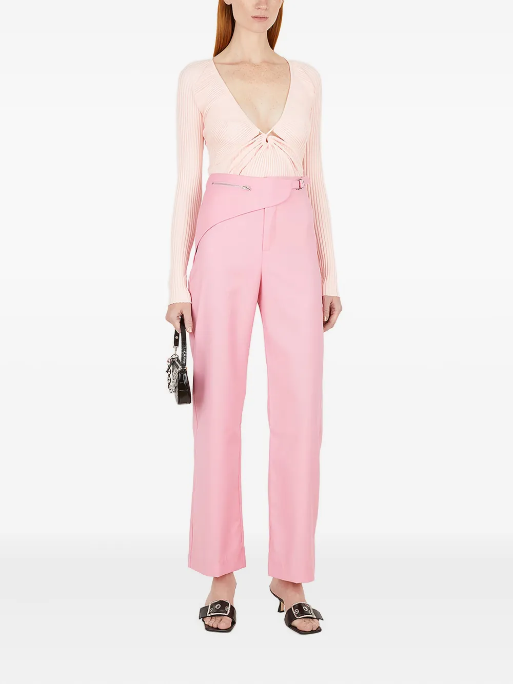 Wynn Hamlyn ruched-panel V-neck T-shirt | T-Shirts & Jersey Shirts | Image 2