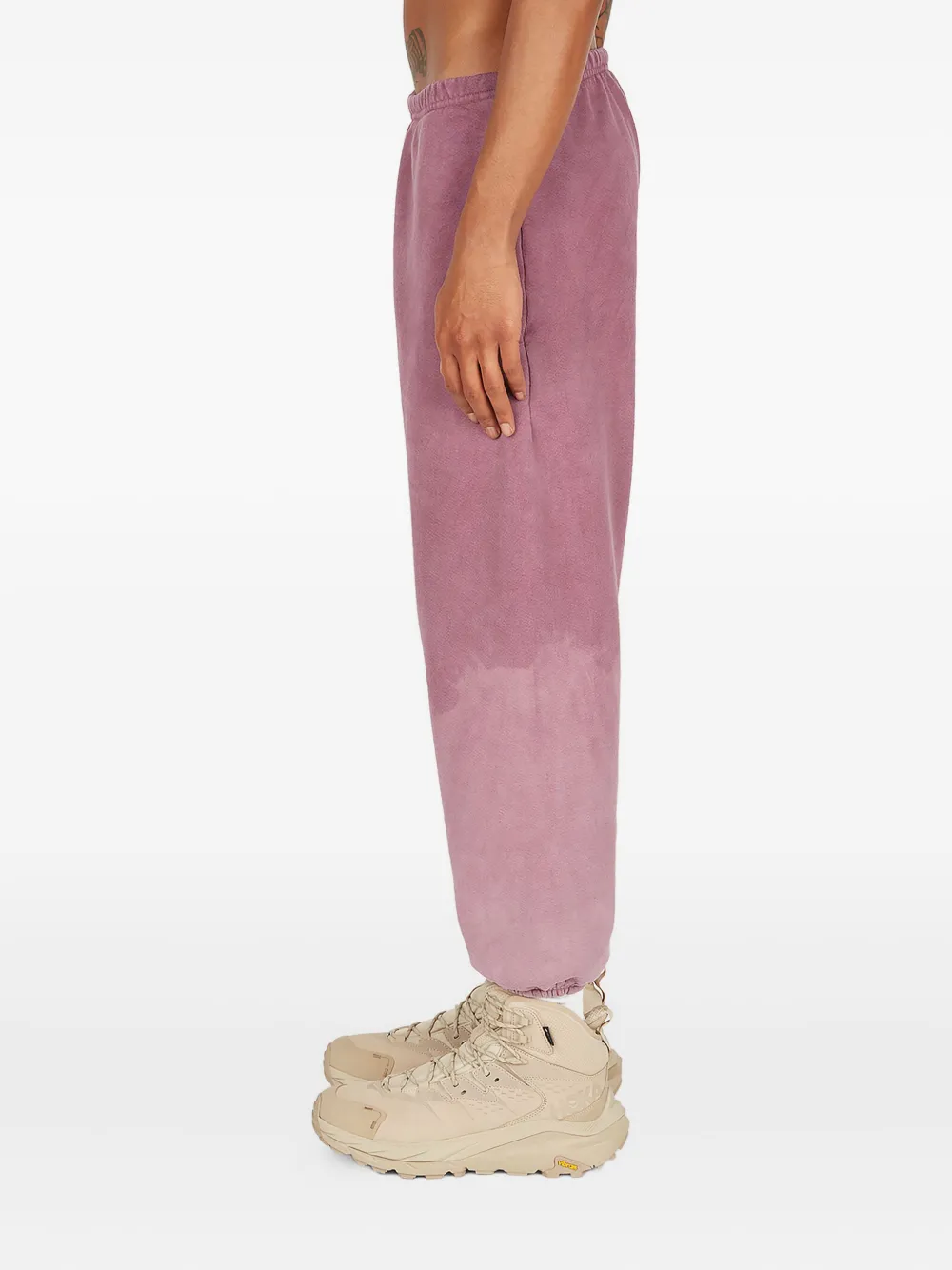 Notsonormal Faded Cotton Track Pants In Pink