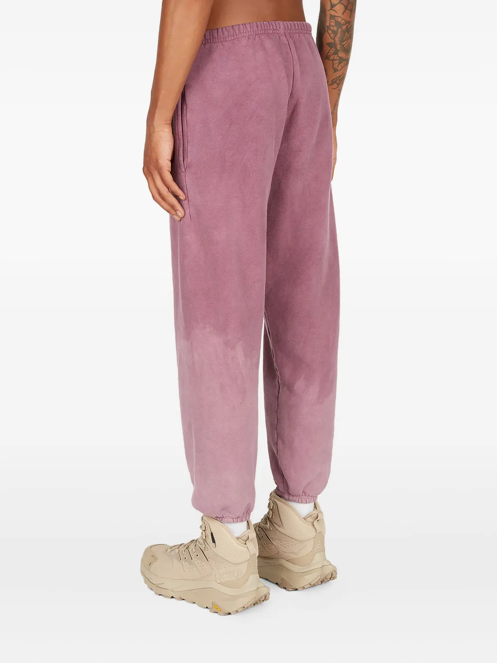 Notsonormal Faded Cotton Track Pants In Pink