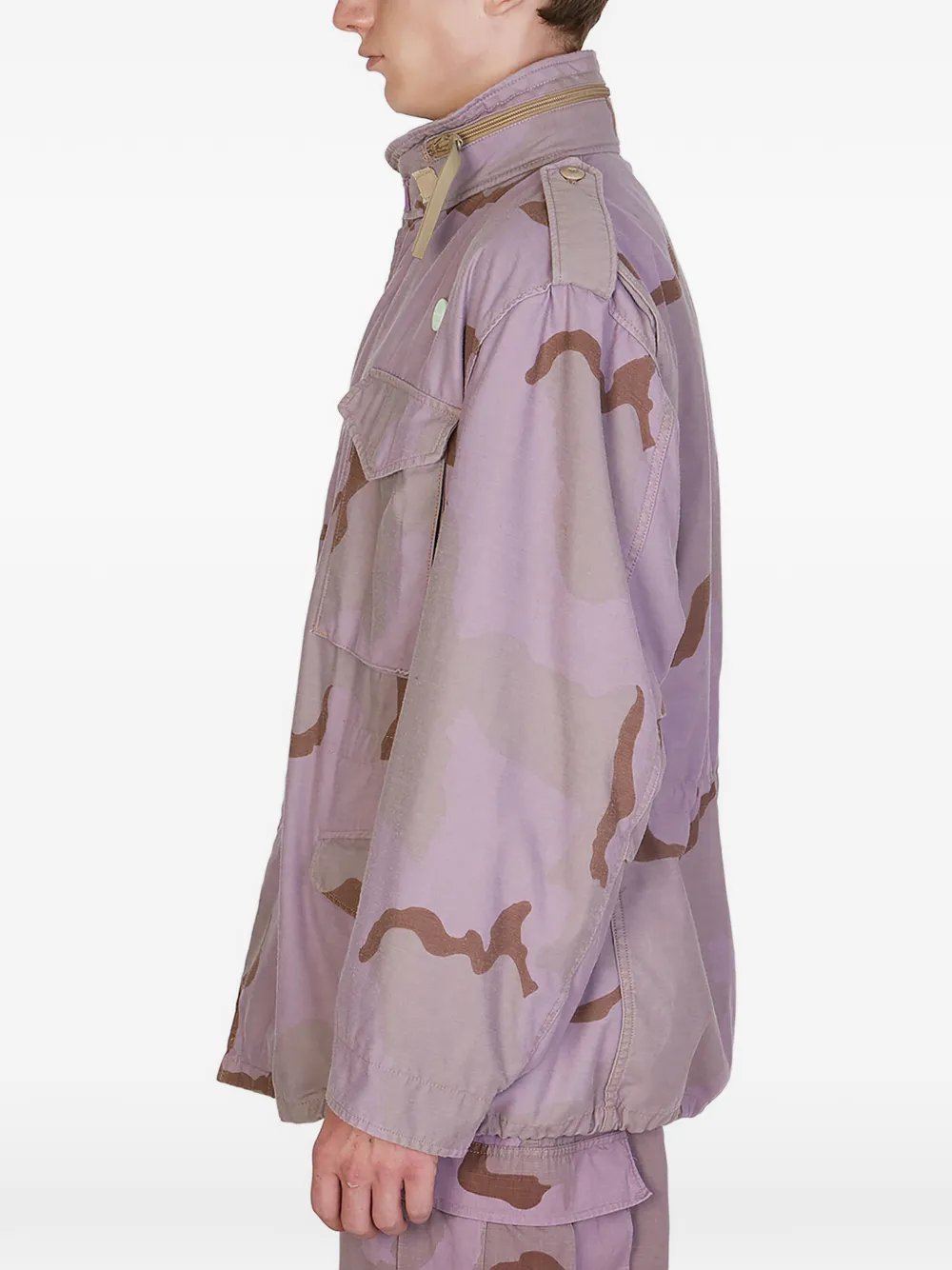  Oamc Abstract-print Jacket - Purple 