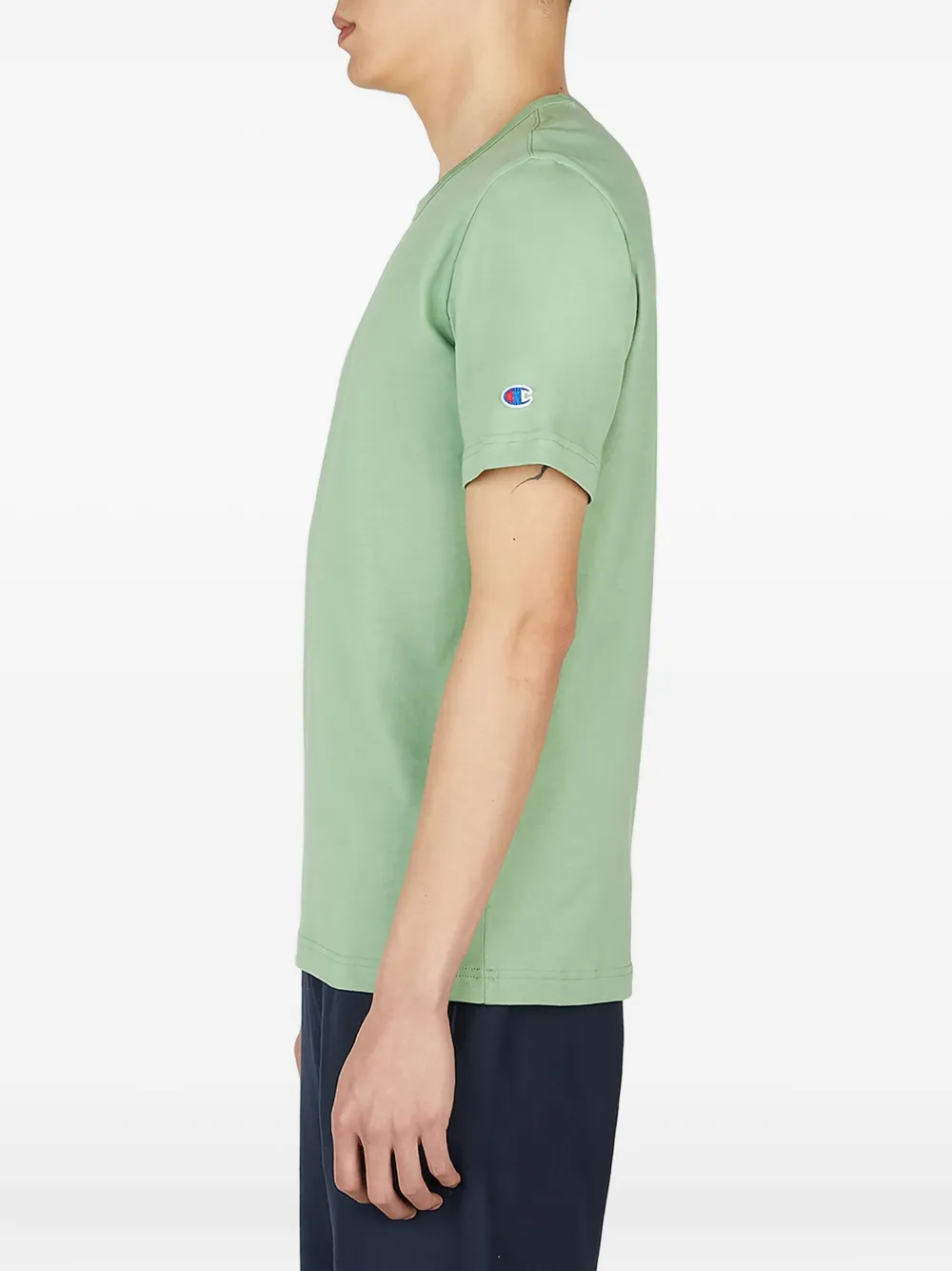 Champion T-shirt met geborduurd logo Groen