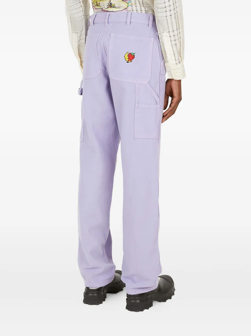 Sky High Farm embroidered-pocket trousers Paars