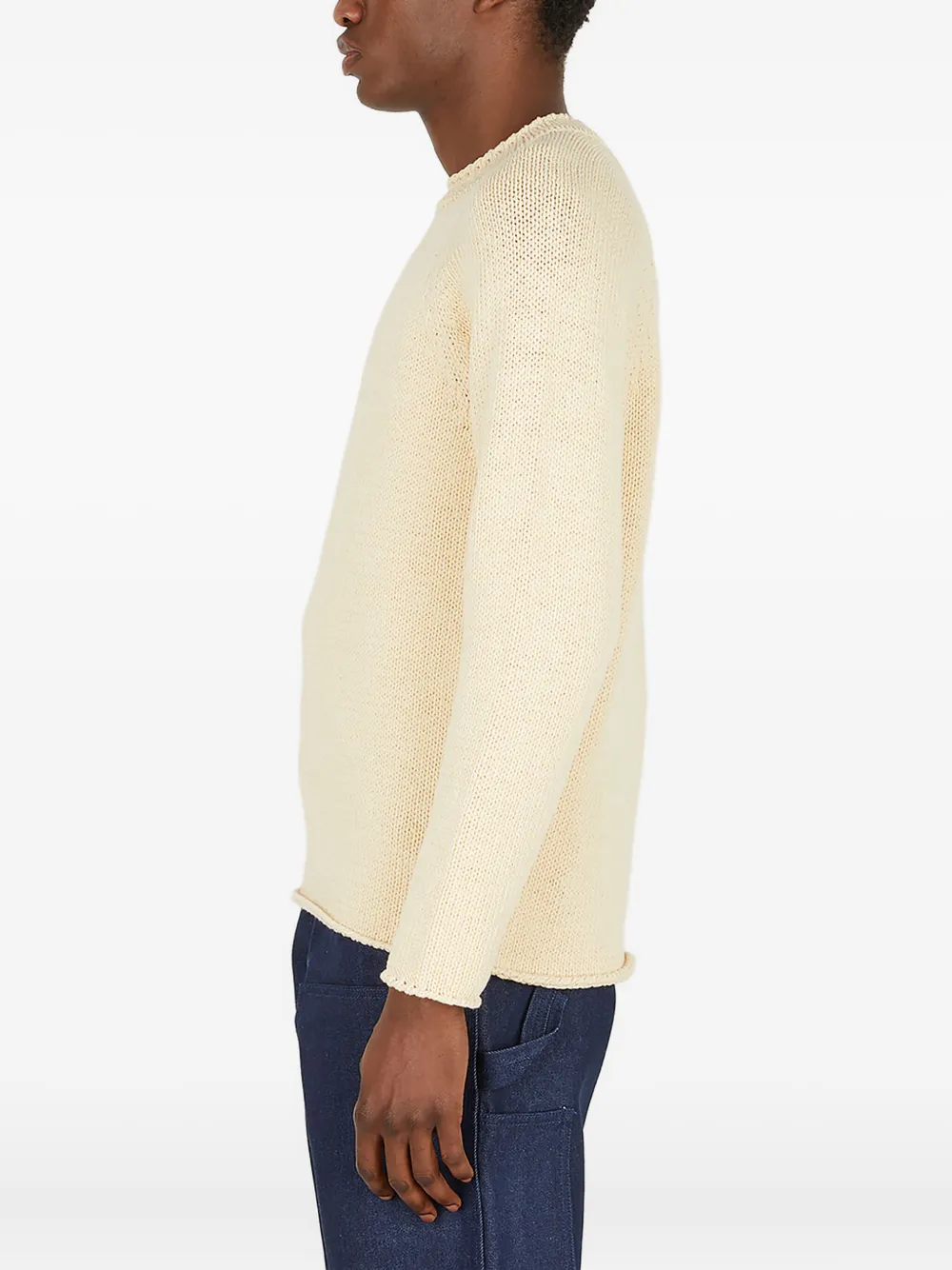 Sky High Farm crew-neck embroidered sweater Beige