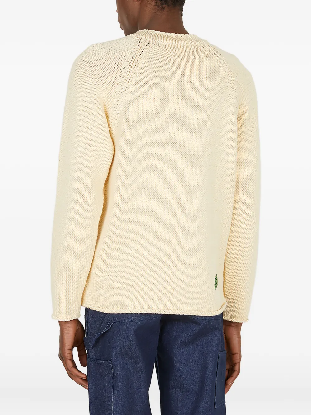 Sky High Farm crew-neck embroidered sweater Beige