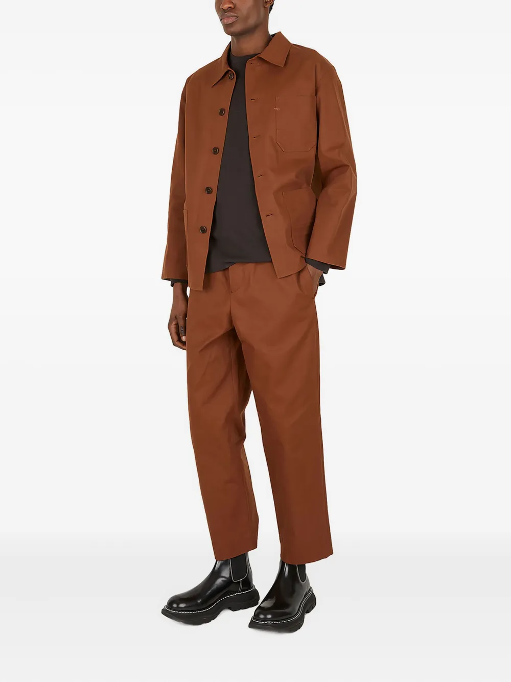 Meta Campania Collective patch-pocket overshirt Bruin