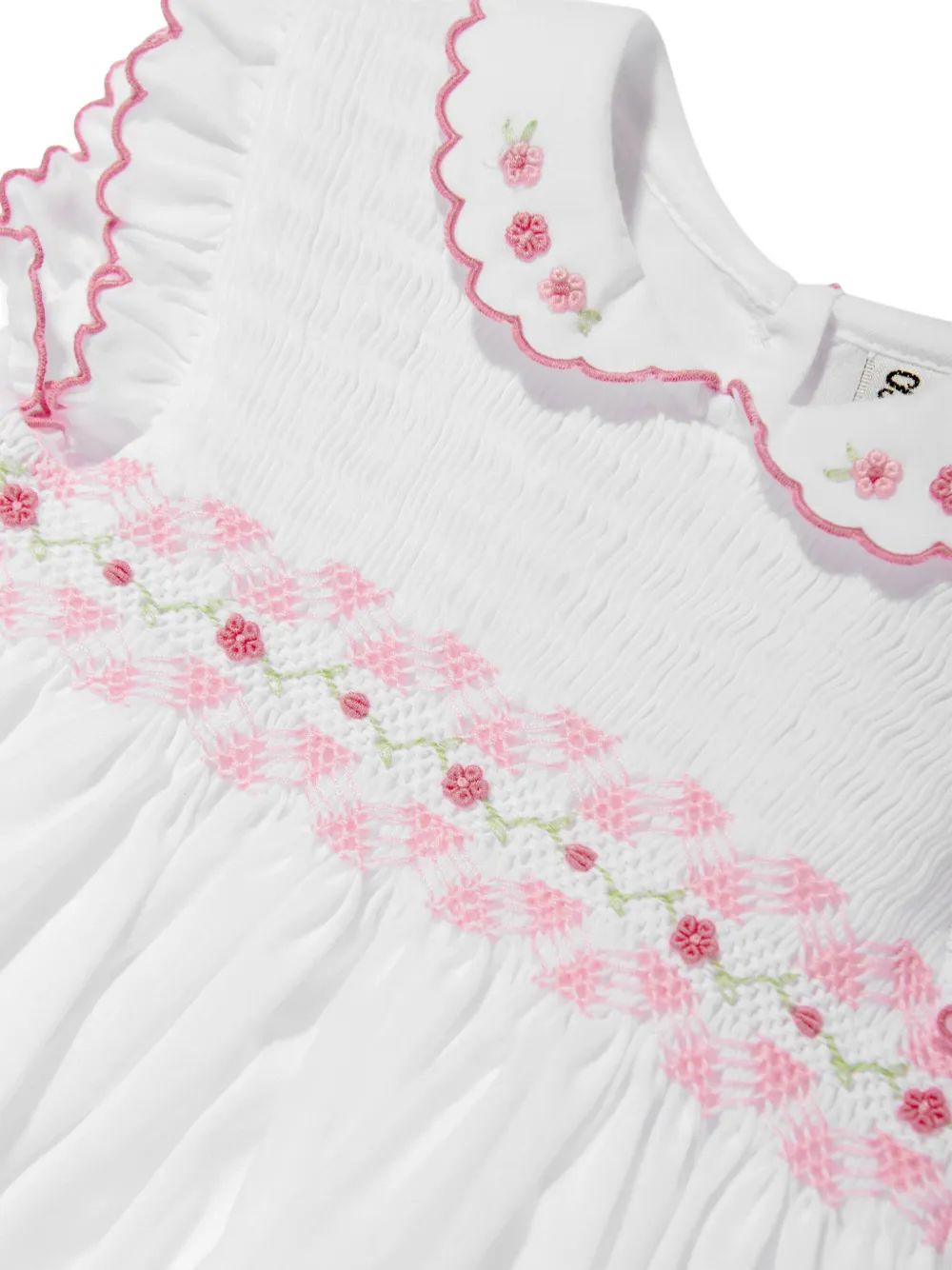 Sarah Louise Jurk met geborduurde bloemen Wit