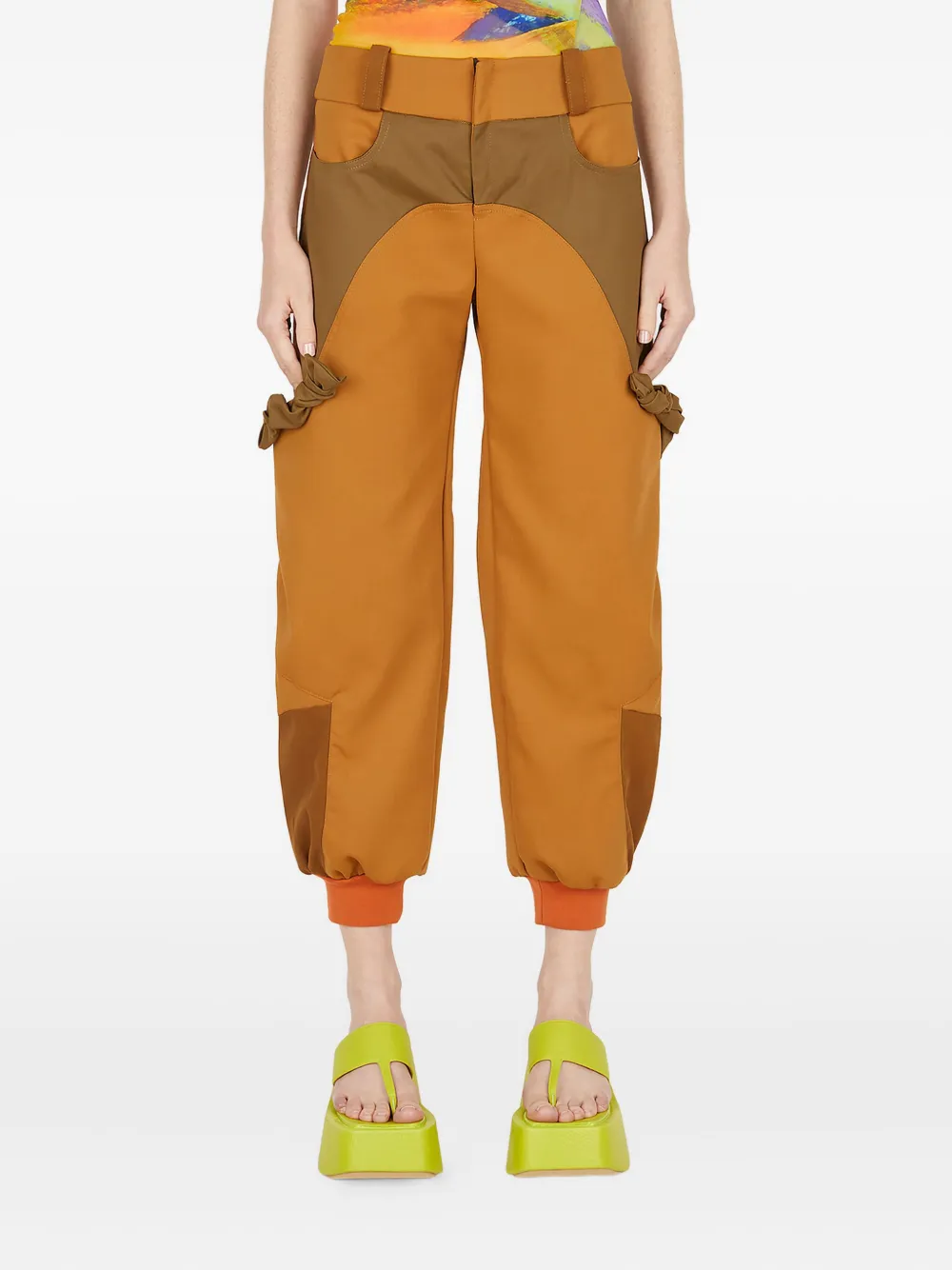 Paula Canovas del Vas colourblock trousers | Orange | Image 1
