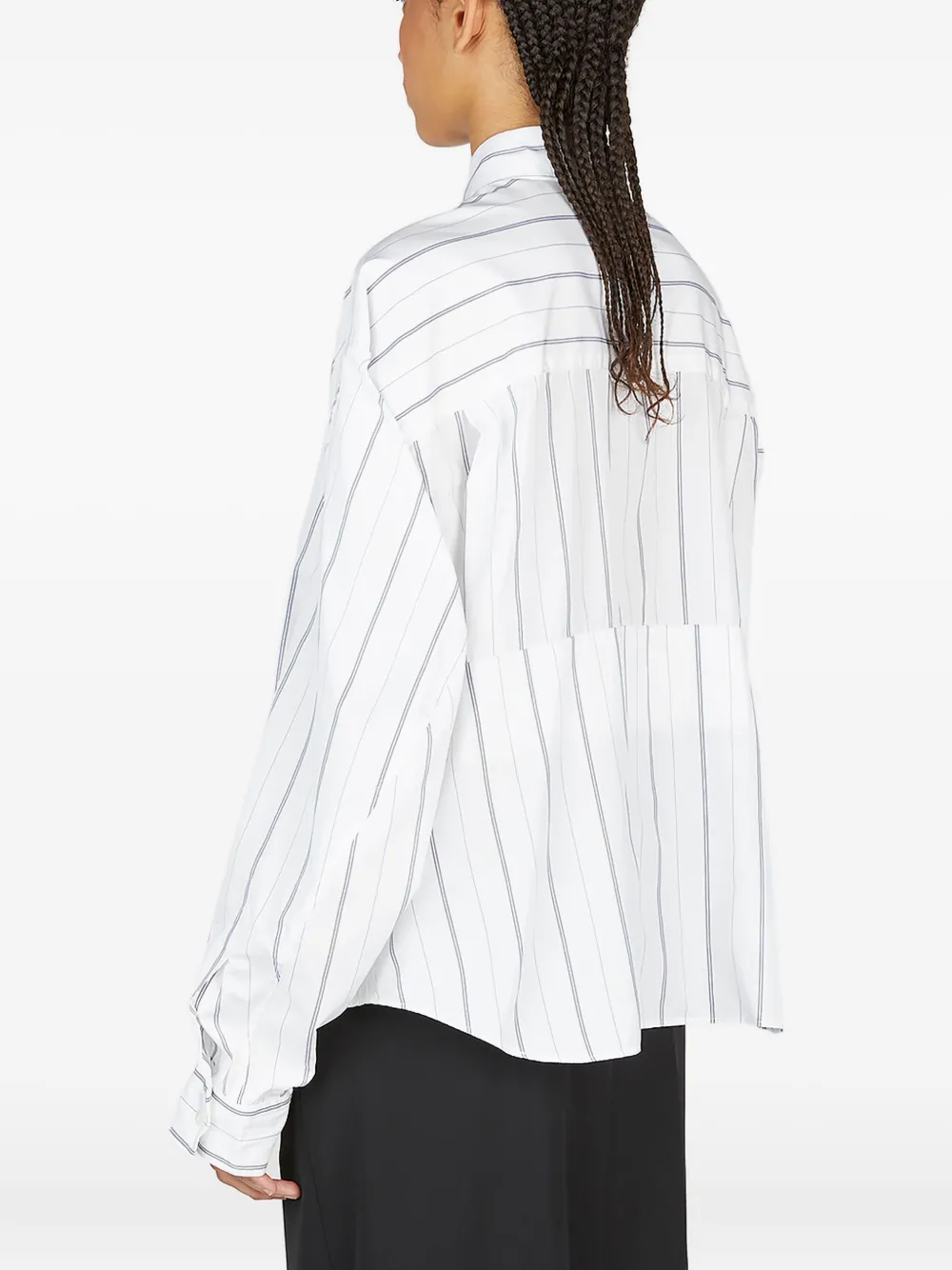Balenciaga striped balloon-sleeve shirt Wit