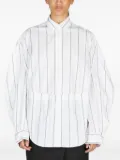 Balenciaga striped balloon-sleeve shirt - White
