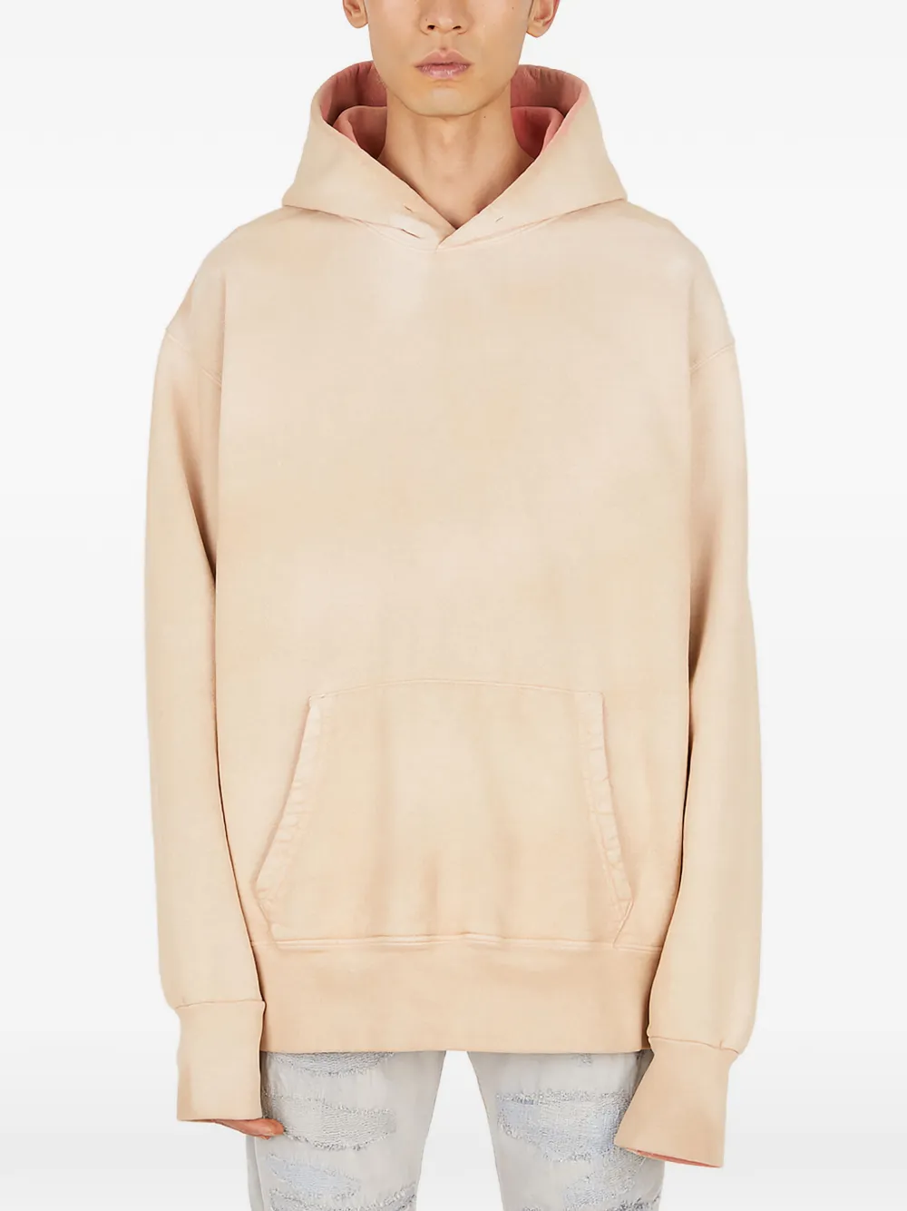NOTSONORMAL Hoodie mit tiefen Schultern und Kängurutasche - Nude