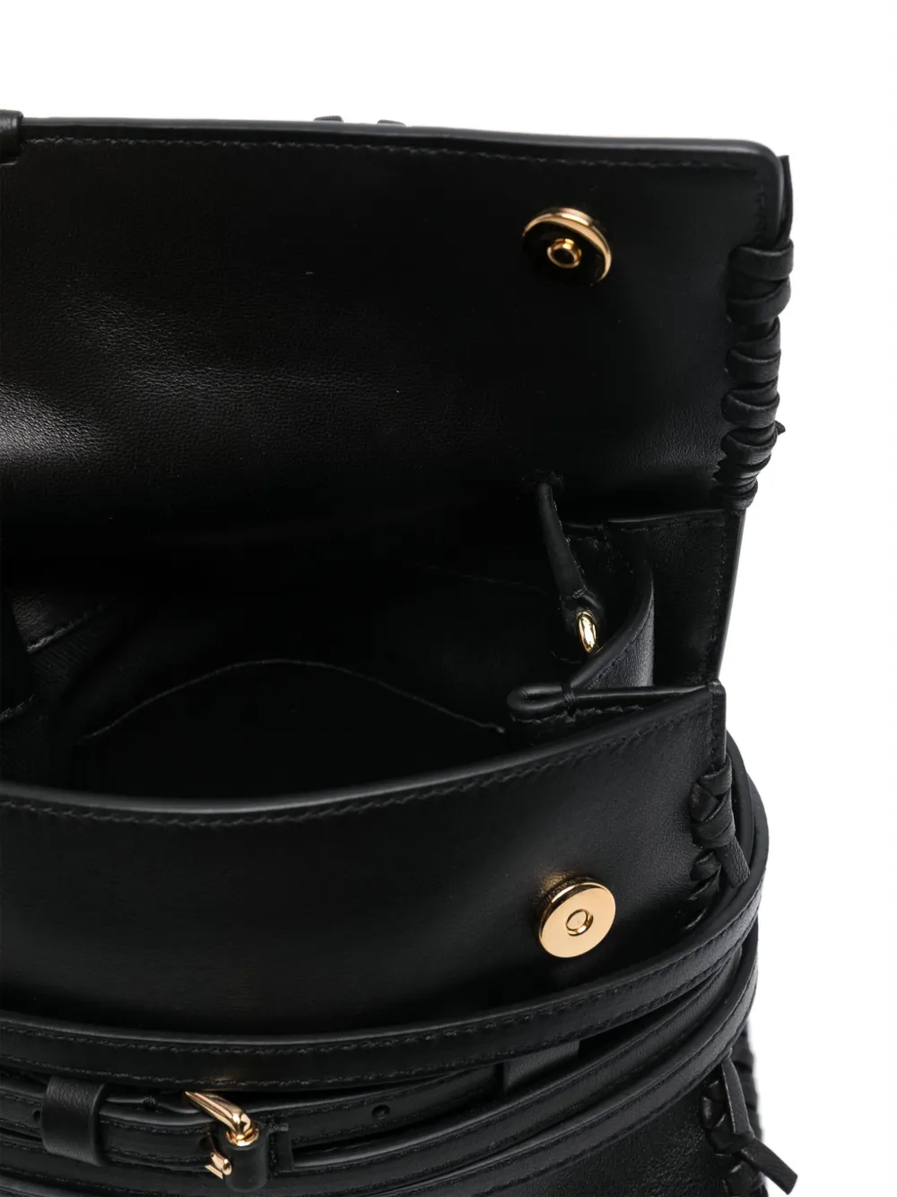 Moschino Leren shopper Zwart