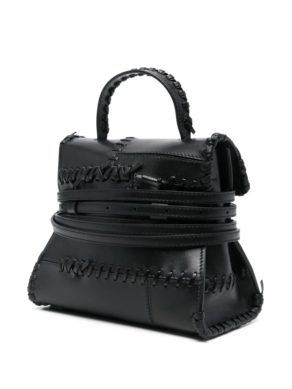 Moschino Leren shopper Zwart