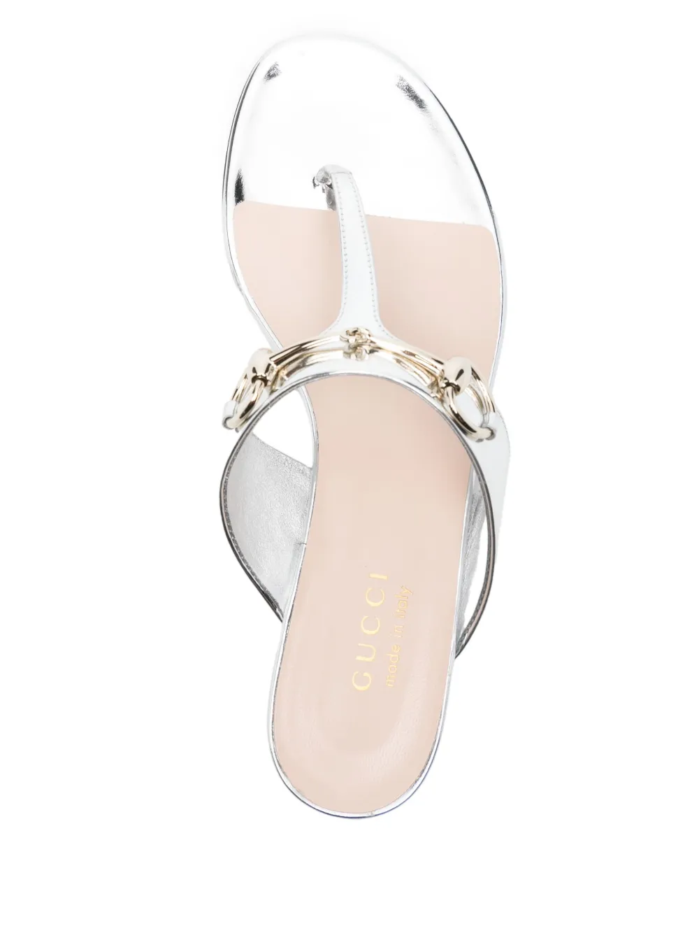 Gucci Horsebit flap sandals Silver