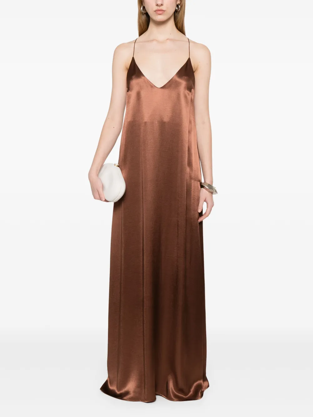 THE NINA STUDIO Athena maxi-jurk - Bruin