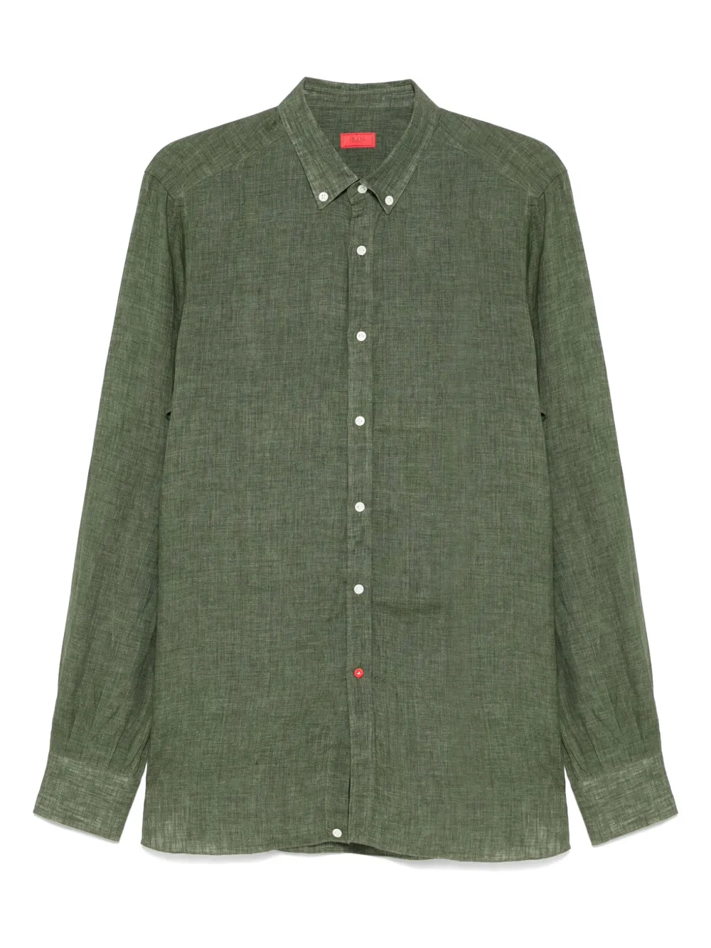 Isaia camisa de lino | verde | Image 1