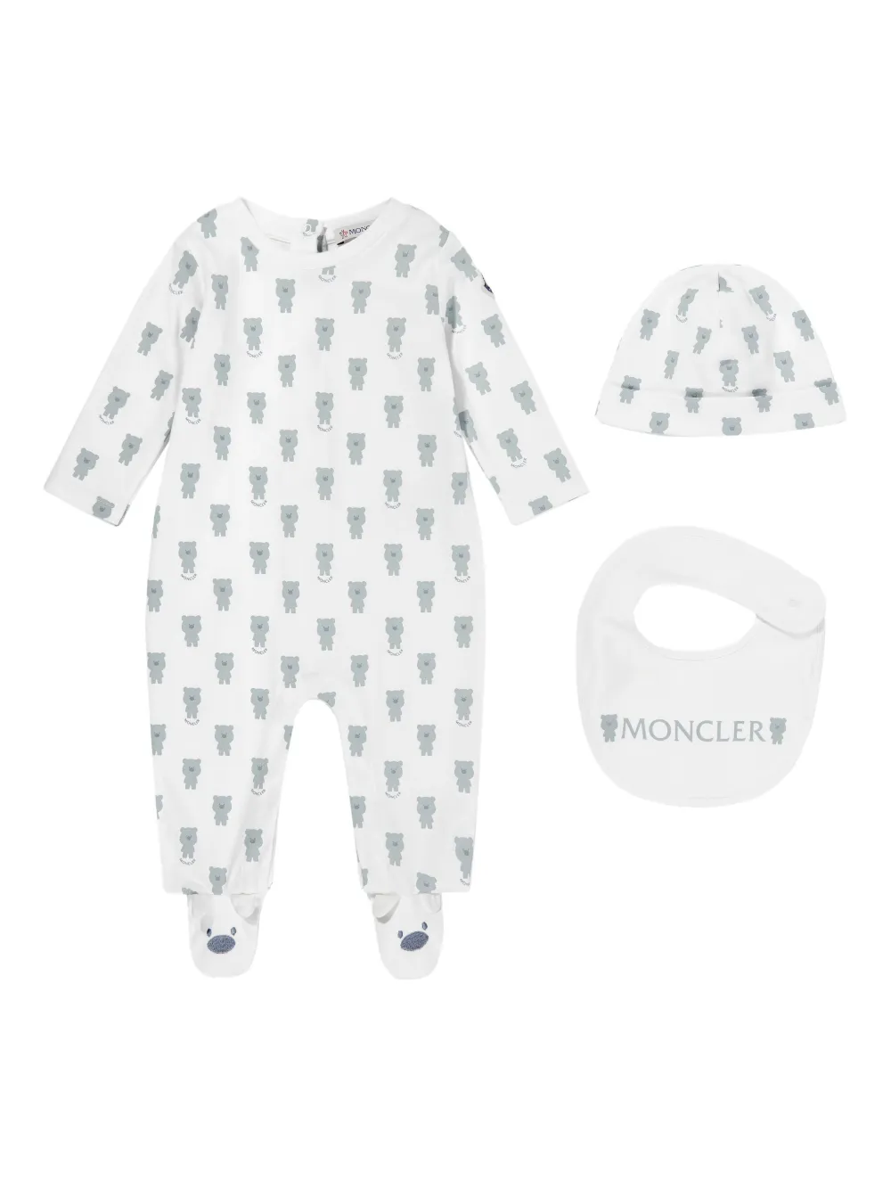 Moncler Enfant set mameluco estampado (set de 3) | blanco | Image 1