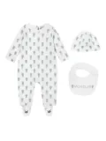 Moncler Enfant printed babygrow set (set of three) - White