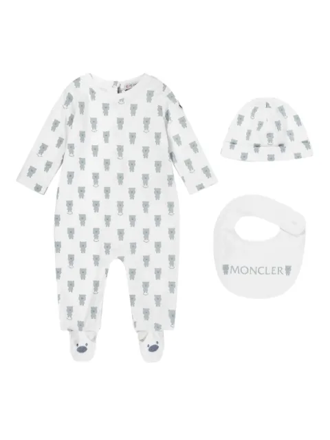 Moncler Enfant set mameluco estampado (set de 3)