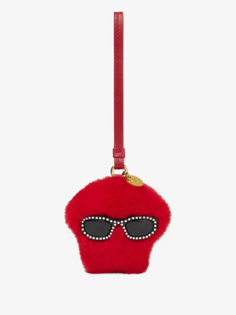 Versace medusa fur keyring