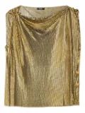 Versace safety pin mesh top - Gold