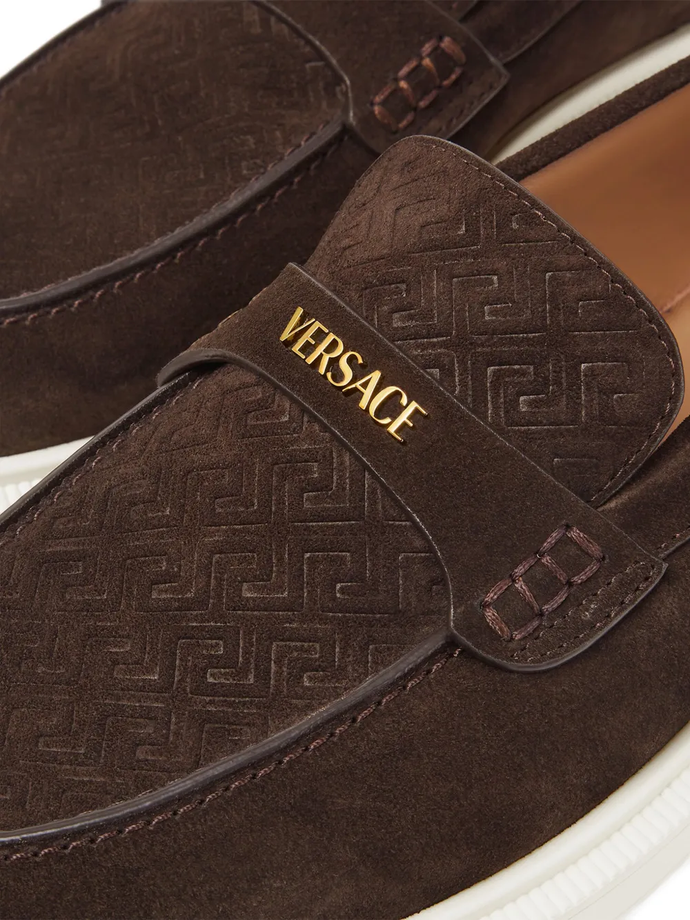 Versace Giuliano loafers Brown